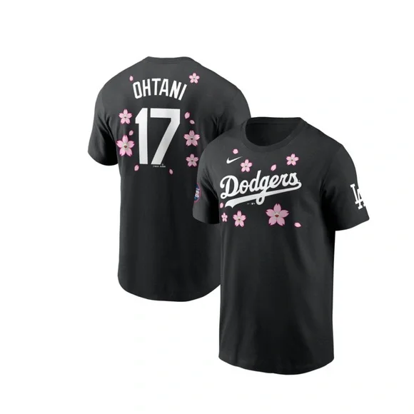 Nike Black Dodgers Tee Takashi Murakami MLB tour 2025 Ohtani - Picture 1 of 2